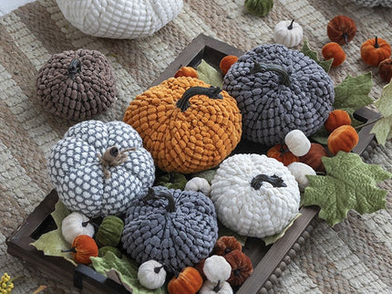 Knite Pumpkin Ornament Decor For Holiday Harvest Festival Fall Festival & Thanksgiving