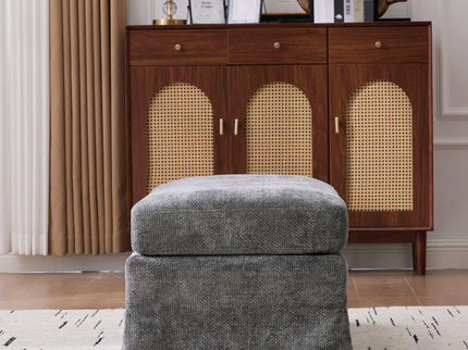 Ottoman Foot Stool With Metal Legs