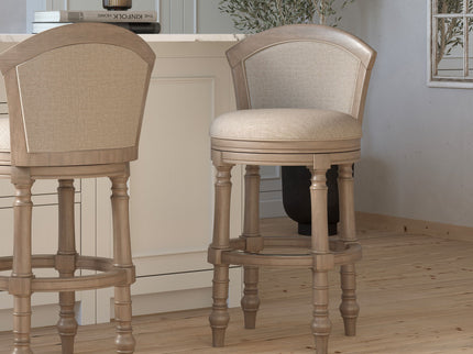 Barrel Back Stool With Swivel