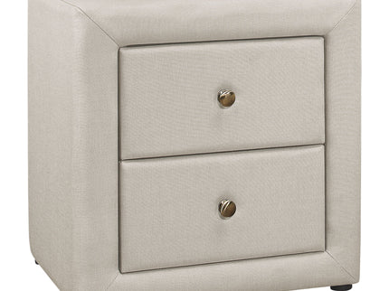 Nightstand, Storage Drawer Versatile Use, Upholstered, Transitional