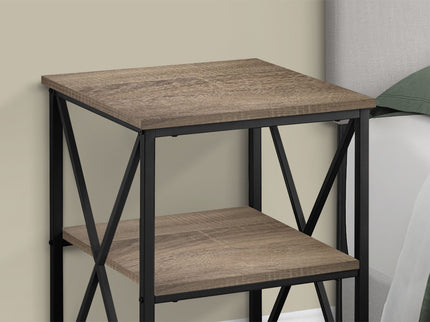 3 Tier Accent Table, Side Marble Look Contemporary & Modern