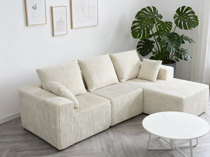 Corner Combination Sofa Sectional Couch With Soft Fabric
