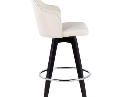 Ahoy - Contemporary Fixed Height Counter Stool With Round Footrest (Set of 2)