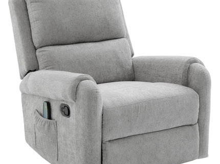 Manual Recliner Massage Chair With Swivel Rocker, 8 Massage Modes, Side Storage Pocket