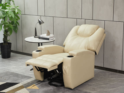 Modern Recliner Chair With Cup Holders, Remote Control