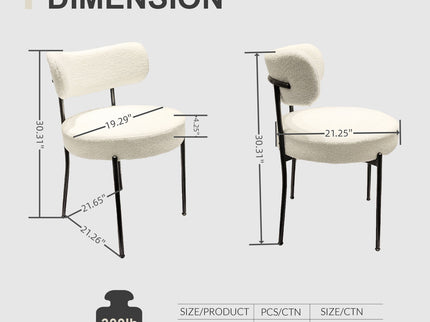 Extendable Dining Table Set With Curved Backrest Upholstered Chairs