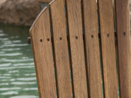 Outdoor Acacia Wood Adirondack Barstools (Set of 2)