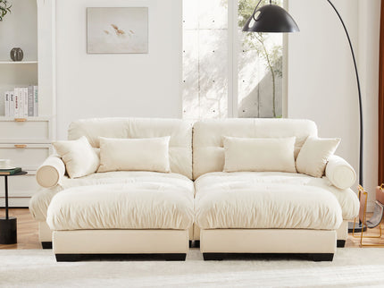 Super Comfort Oversized Modular Sectional Sofa With Movable Ottoman