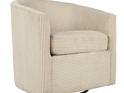 Swivel Accent Chair With U Backrest, Plush Cushion Living Room Furniture