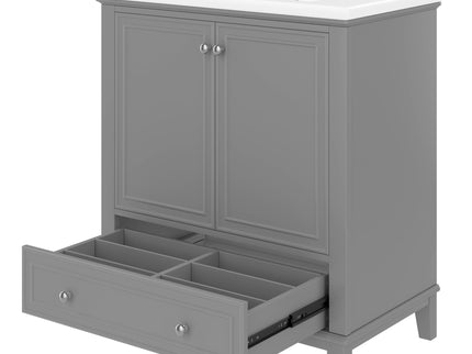 Modern Bathroom Vanity With Sink Combo, Doors And Drawer
