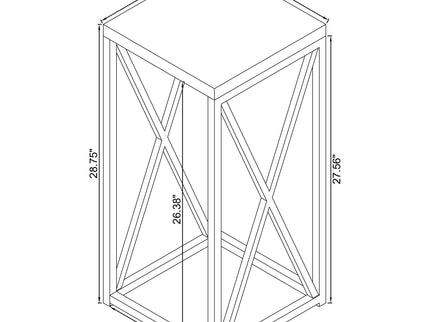 Accent Table With Accents - Glossy White