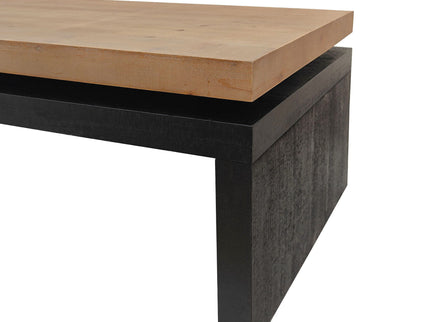 Coffee Table Rectangular Center Table For Living Room - Black / Natural / Multi / Natural Multi / Natural Wood / Natural Wood Wash