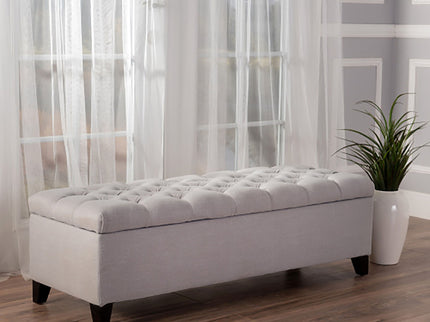 Glouster - Storage Ottoman - Light Gray