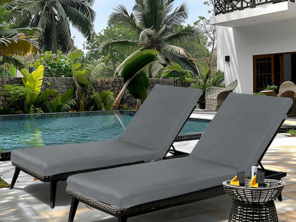 2 Piece Outdoor Chaise Lounge Cushion Set, Replacement Cushions For Patio Furniture