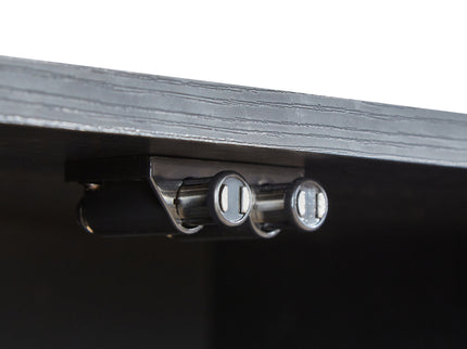 Modern 64" Wavy TV Cabinet With LED Lights - Black