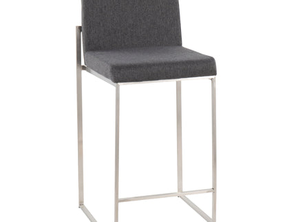 Fuji - Contemporary High Back Counter Stool, Functional Design