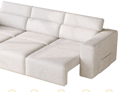 3 Seater Power Recliner Sofa With Wireless Charging And Remote Control