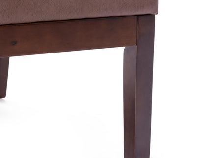 Contemporary Accent Chair With Tufted Waffle Stitch - Dark Brown