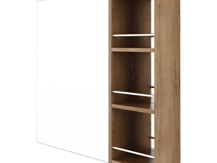 29.63" Wall Mounted Bathroom Cabinet With Adjustable Shelves - Imitative Oak