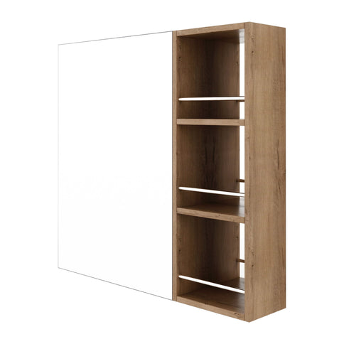 29.63" Wall Mounted Bathroom Cabinet With Adjustable Shelves - Imitative Oak