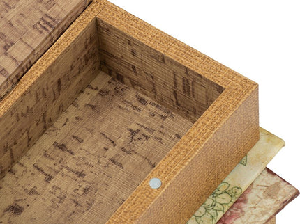 Book Boxes With Birds, Flowers, And Handwriting Design (Set of 4) - Multi