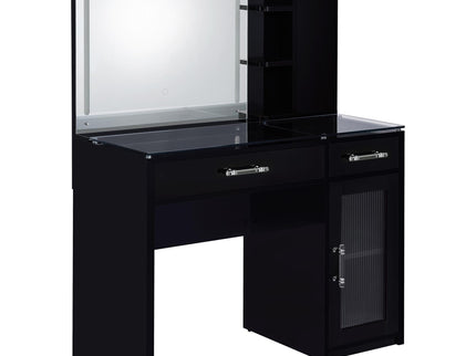 Kerr - 2 Drawer Makeup Vanity Table With Mirror And Stool