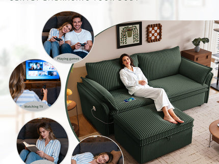 2 In 1 Convertible Sofa Bed, Multi Functional Living Room Furniture