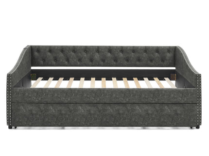 Upholstered Daybed With USB Charging & Pull Out Bed