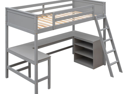 Loft Bed With Shelves With Desk