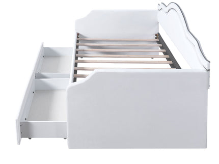Upholstered Daybed With LED Lights And 2 Drawersme