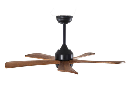 5 Blades Ceiling Fan With Lights Remote Control - Matte Black