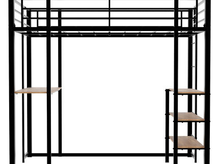 Bunk Bed With L-Shaped Desk And Dual Side Stairs