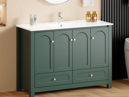 Bathroom Vanity With Sink Combo, 4 Soft Close Doors And 2 Drawers