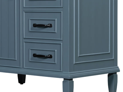 Bathroom Vanity With Sink Top, Flip Drawers, Adjustable Shelf