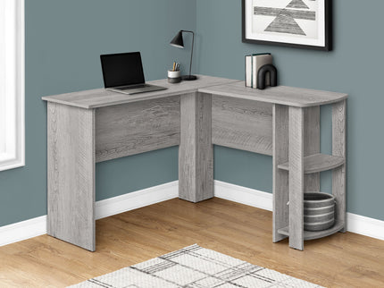 Computer Desk, Home Office, Corner, Storage Shelves, L Shape, Laptop, Contemporary & Modern