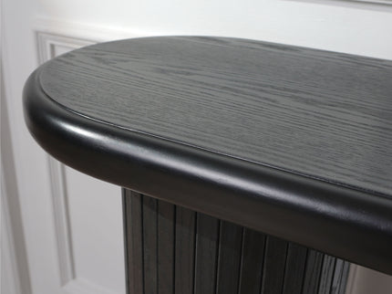Fluted Cylinder Console Table - Black
