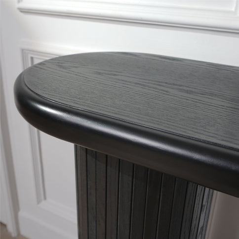 Fluted Cylinder Console Table - Black