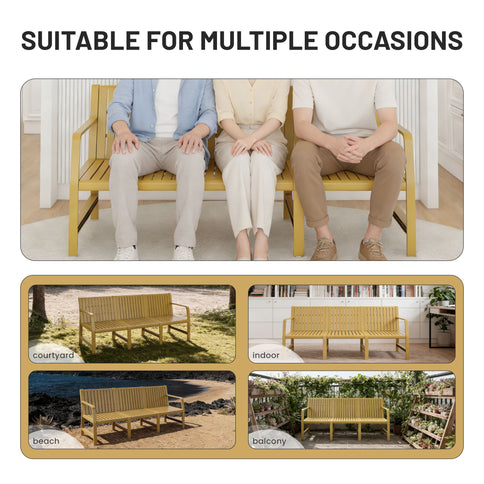 1 Piece Indoor / Outdoor 3 Seater Sofa, UV-Resistant, Waterproof And Durable