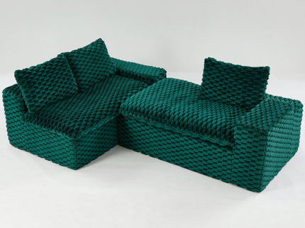 Modular Sofa, Convertible Twin Seat With Chaise Lounge