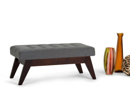 Draper - Upholstered Mid Century Tufted Ottoman Bench