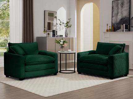 Modern Classic Fabric Single Chair Deep Seat Sofa With Pillow