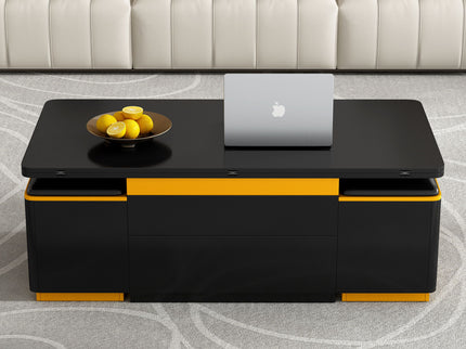 Lift Top Coffee Table With 4 Storage Stools