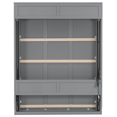 Murphy Bed With Desk, LED Lights And USB Charging Station