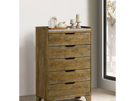 Packard - 5 Drawer Chest - Oak