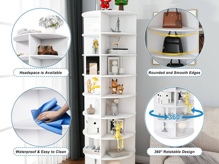 Rotating Shoe Rack Tower