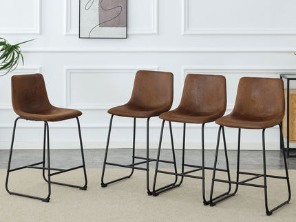 Retro Bar Chairs, Comfortable Stools (Set of 2)