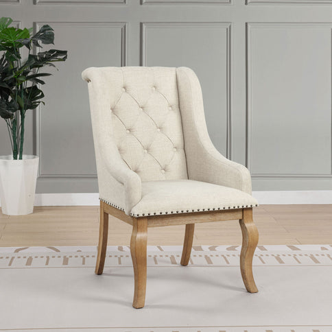 Fremont - Upholstered Dining With Button Tufted (Set of 2) - Brown
