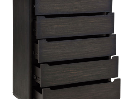 Bangor - 5 Drawer Bedroom Chest - Black