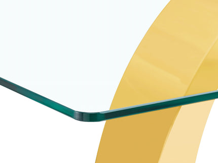 Dining Table For Living Spaces - Gold / Transparent