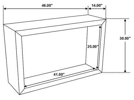 Mesa - Rectangular Console Table With Clean Open Frame Design - Natural